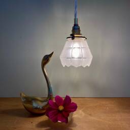 Vintage Tulip Lamp in Frosted Glass - thumbnail 3