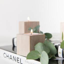 Tealight Holder Oak