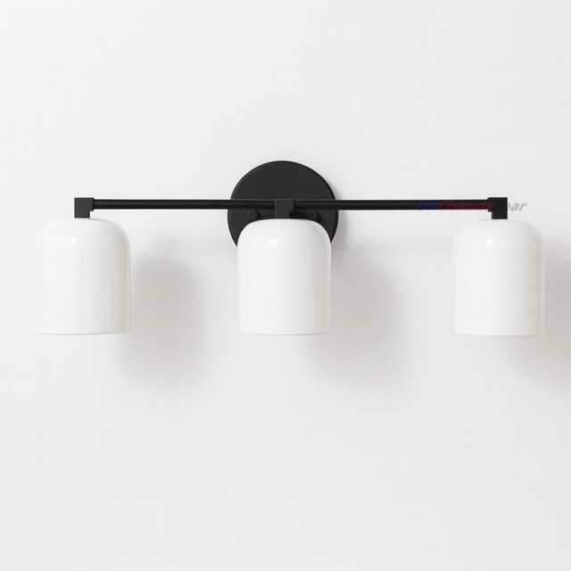 Mid-Century Modern 3-Light Brass Vanity Light - Wall Sconce - image 1