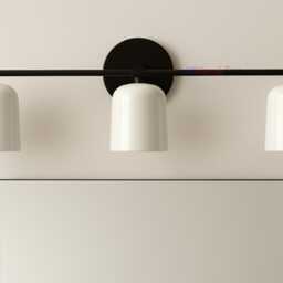 Mid-Century Modern 3-Light Brass Vanity Light - Wall Sconce - thumbnail 3