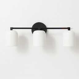 Mid-Century Modern 3-Light Brass Vanity Light - Wall Sconce - thumbnail 1