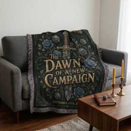 Personalized Dnd Blanket, Custom Name Rpg Date D20 Dungeon Master Gift, Fantasy Couple Gift - thumbnail 2