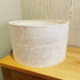 Handmade Lampshade in A Beautiful White Velvet Fabric, Various Sizes Available, Ceiling Or Table/Floor Lamp Options - thumbnail 2