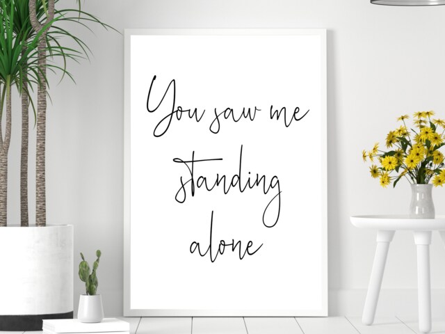 You Saw Me Standing Alone - Manchester City Blue Moon Football Wall Print Home Decor Gift Bespoke Poster A5 A4 A3 Framed - image 1