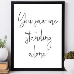 You Saw Me Standing Alone - Manchester City Blue Moon Football Wall Print Home Decor Gift Bespoke Poster A5 A4 A3 Framed - thumbnail 3