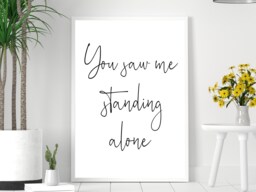 You Saw Me Standing Alone - Manchester City Blue Moon Football Wall Print Home Decor Gift Bespoke Poster A5 A4 A3 Framed - thumbnail 1