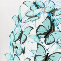 Blue Butterfly Chandelier Whimsical Nursery Ceiling Light - thumbnail 2