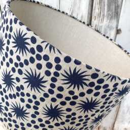 Ink Blue Sundance Linen Lampshade Handmade Drum Shade With Plain Lining - thumbnail 4