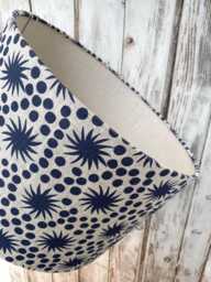 Ink Blue Sundance Linen Lampshade Handmade Drum Shade With Plain Lining