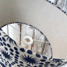 Ink Blue Sundance Linen Lampshade Handmade Drum Shade With Plain Lining - thumbnail 3