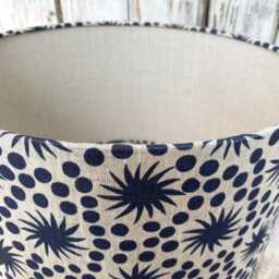 Ink Blue Sundance Linen Lampshade Handmade Drum Shade With Plain Lining - thumbnail 2