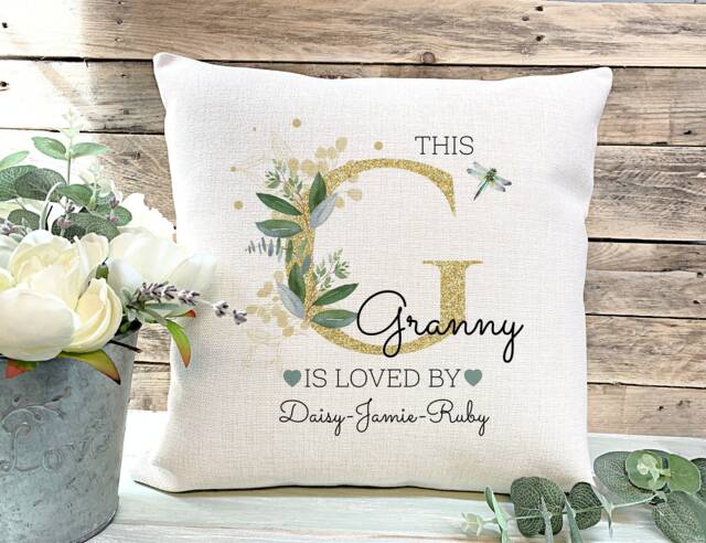 Personalised Granny Cushion, Mothers Day Gift, Birthday New Christmas Gift From Grandchildren - image 1