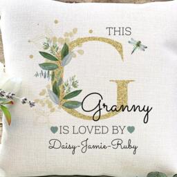 Personalised Granny Cushion, Mothers Day Gift, Birthday New Christmas Gift From Grandchildren - thumbnail 2