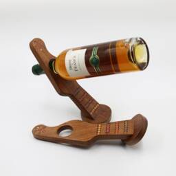 Guitar Wine Bottle Holder Colored-Pencil Resin Balancing Stand - thumbnail 2