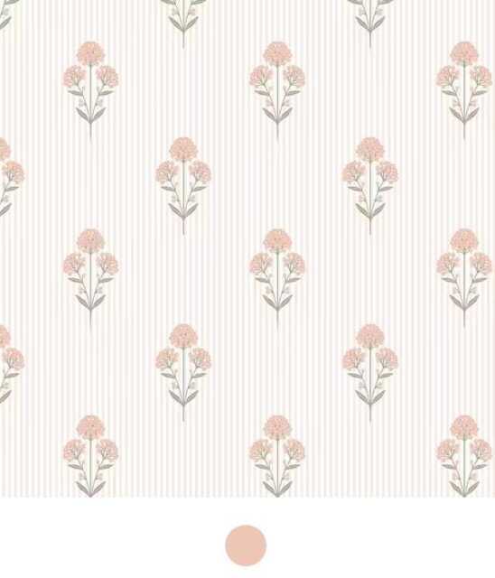 Blush Pink Crib Sheet Block Floral Baby Girl Bedding - image 1