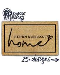 Home Gifts For Couples - Custom Doormat Gift Housewarming Customized Coir Him Her - thumbnail 1