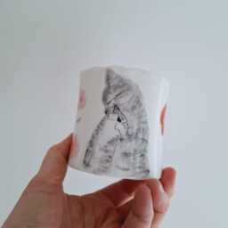 Handmade Ceramic Flower Pot With Cat & Kitten, Mother's Day Gift - thumbnail 2