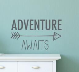 Adventure Awaits Wall Decal, Arrow Boys Adventure Nursery Aztec Room Decor Db427 - thumbnail 1