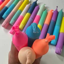 Dip Dye Candles - Set Of 4-40 Taper Bunties - thumbnail 4