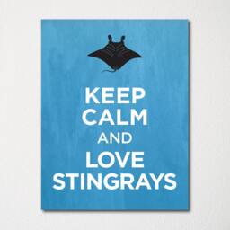Keep Calm & Love Stingrays - Fine Art Print Choice Of Color Purchase 3 Receive 1 Free Custom Prints Available Upon Request - thumbnail 1