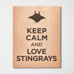 Keep Calm & Love Stingrays - Fine Art Print Choice Of Color Purchase 3 Receive 1 Free Custom Prints Available Upon Request - thumbnail 2
