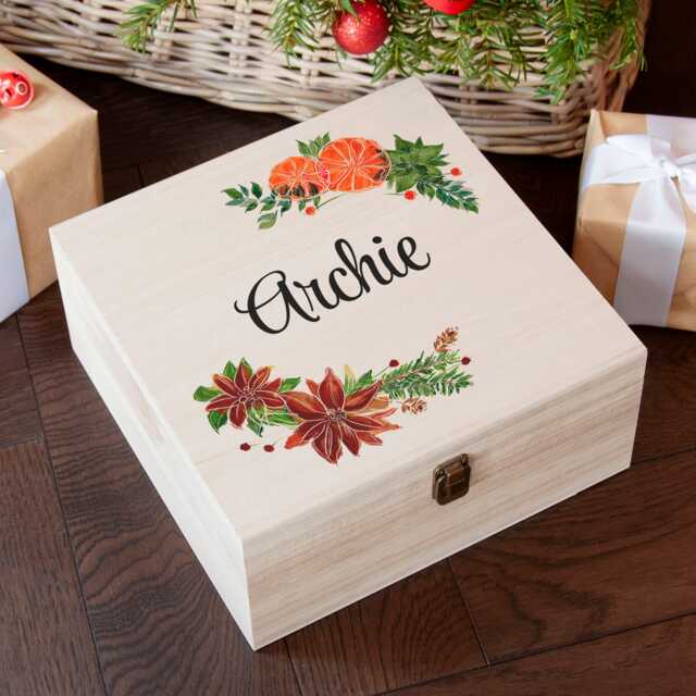 Personalised Festive Garland Christmas Eve Box - image 1