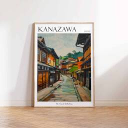 Kanazawa Japan Travel Poster Japanese City Art Print - thumbnail 3