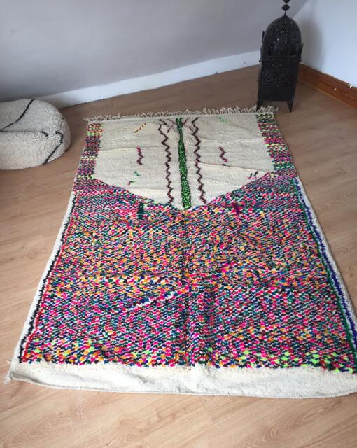 Azilal Rug - Berber Rug/Atlas Moroccan Handwoven Rug, Wool /Bohemian Vintage 146 X 245 cm 4.79 8.03 Ft Azl 225 - image 1