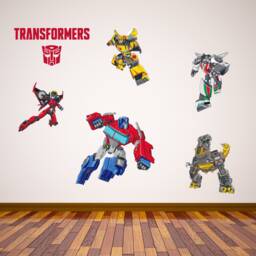 Transformers Autobots Wall Sticker Set Decal Art Vinyl Mural Kids Bedroom - thumbnail 1