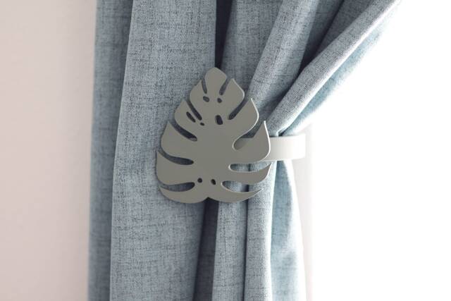 Monstera Curtain Holdback, Set Of 2 - Monstera Leaf Themed Nursery Decor - image 1