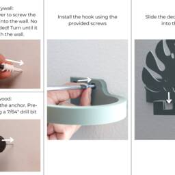 Monstera Curtain Holdback, Set Of 2 - Monstera Leaf Themed Nursery Decor - thumbnail 4