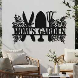 Personalized Rose Garden Metal Sign, Custom Outdoor Decor, Greenhouse Wall Art - thumbnail 3