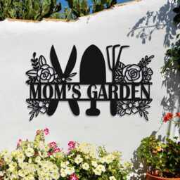 Personalized Rose Garden Metal Sign, Custom Outdoor Decor, Greenhouse Wall Art - thumbnail 1