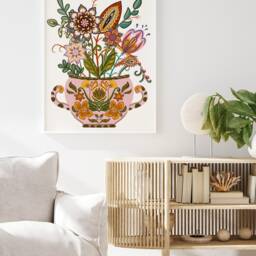 Mexican Art Print, Traditional Poster, Floral Wall Decor, Latin American Mexico Travel Art, Gift, A1/A2/A3/A4 - thumbnail 3
