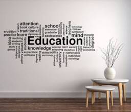 Education Word Cloud Wall Decal Science Study Learn Vinyl Sticker Knowledge Words Art Home Interior Room School Library Classroom Decor 3En - thumbnail 1