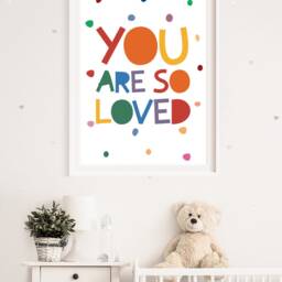 You Are Loved Print, Boys Nursery Prints, Girls Wall Art, Quote, Decor, Art - thumbnail 2