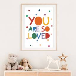 You Are Loved Print, Boys Nursery Prints, Girls Wall Art, Quote, Decor, Art - thumbnail 3