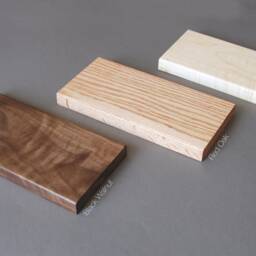 Walnut & Acrylic Business Card Holder, Modern Desk Organizer - thumbnail 3