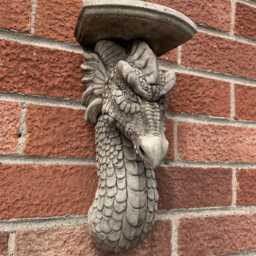 stone Garden Detailed Dragon Sconce Candle Shelf Hanger Hanging Plaque Ornament - thumbnail 3