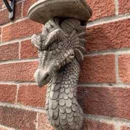 stone Garden Detailed Dragon Sconce Candle Shelf Hanger Hanging Plaque Ornament - thumbnail 2