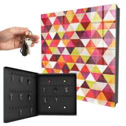 Colorful Patterns Key Cabinet For Home, Red Box Geometric Geometry, People Who Love Modern Design - thumbnail 1