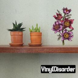 Floral Bouquet Flower Wall Decal - Fabric Vinyl Removable & Reusable Floralbouquetsuscolor001Et