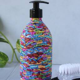 Colorful Abstract Soap Dispenser Handmade Polymer Clay, 500Ml - thumbnail 3
