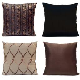 Dark Chocolate Pillow, Throw Pillow Cover, Decorative Cushion Covers, Pillowcase, Accent Toss Home Decor, Silk - thumbnail 3