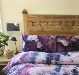 Hand Dyed Cotton Duvet Cover Set, Dark Magic Tie Dye Bedding - thumbnail 1