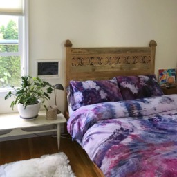 Hand Dyed Cotton Duvet Cover Set, Dark Magic Tie Dye Bedding - thumbnail 2