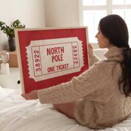North Pole Ticket Print - Print Dining Room Wall Art Trendy Kitchen Prints Stub Kids Christmas A4 - thumbnail 3