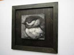 Chickadee Framed Sculpture Art Tile - thumbnail 1