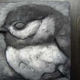 Chickadee Framed Sculpture Art Tile - thumbnail 4