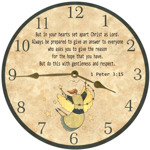 Personalized Biblical Quote Clock - Religious Family Clock - image 1